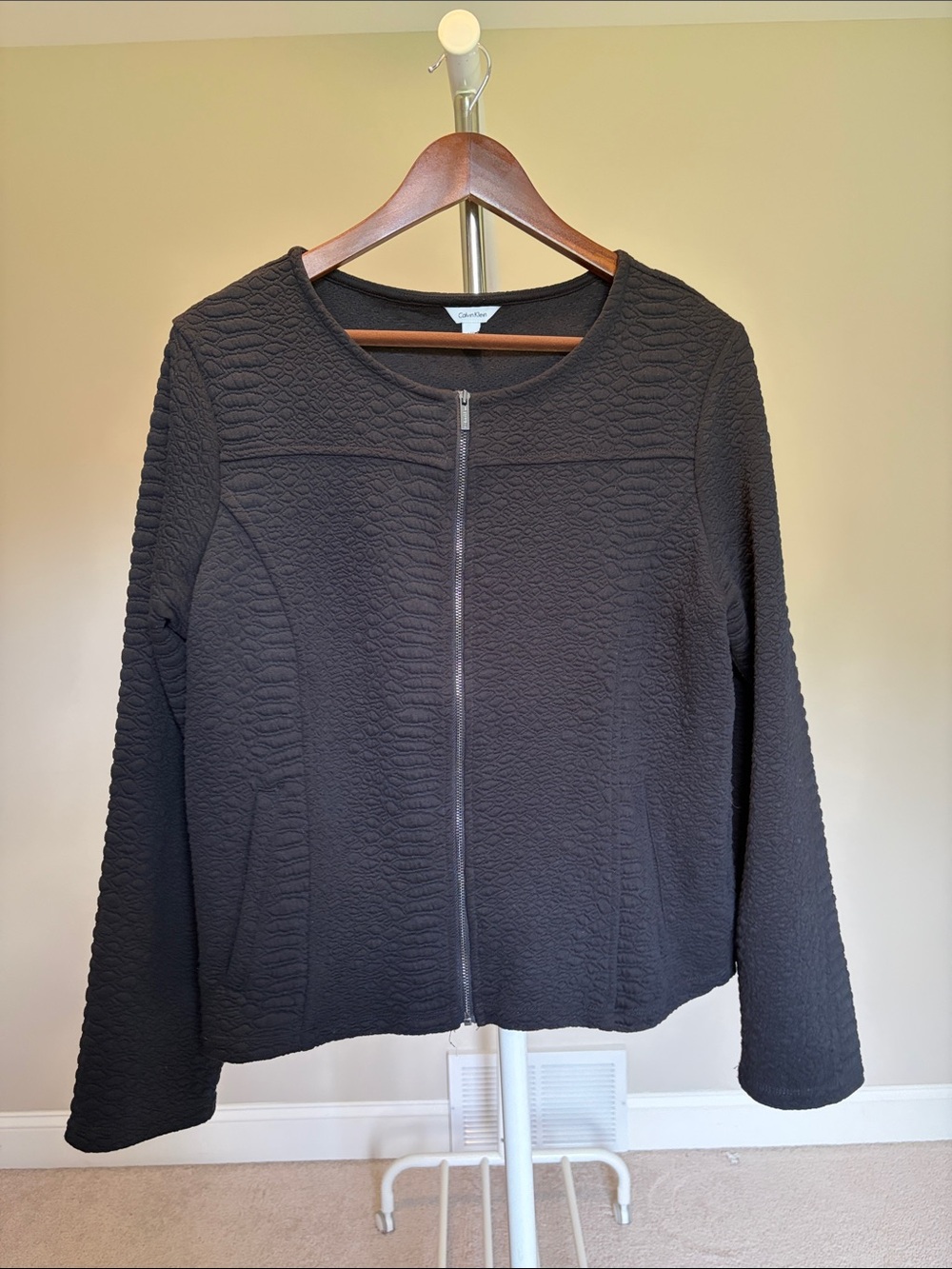 Calvin Klein Black Quilted Zip Jacket